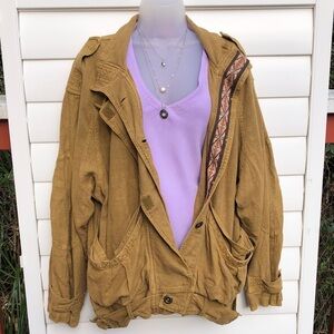 Free People Tan Utility Jacket